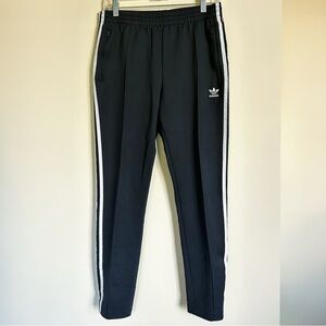 Adidas Black Joggers with White Accents
